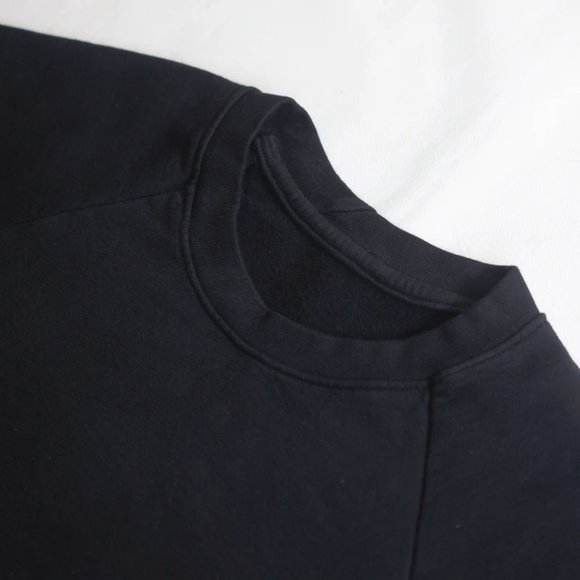 NWT Raleigh Denim Workshop USA Made Raglan Crewneck Sweatshirt in Black - Picture 2 of 4